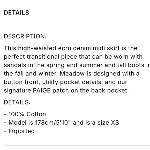 Paige Meadow Midi Skirt Utility Pockets - Picture 8 of 8